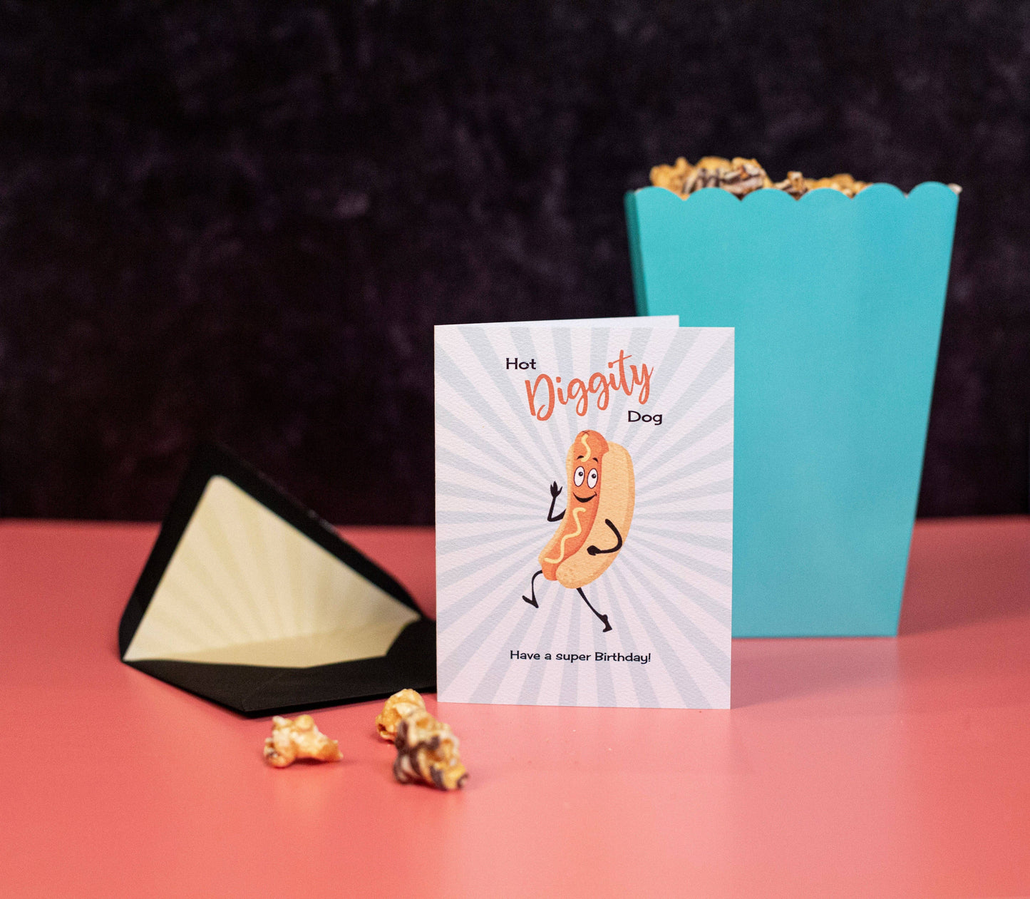 Hot Dog Vintage Lobby Concessions Funny Birthday Card
