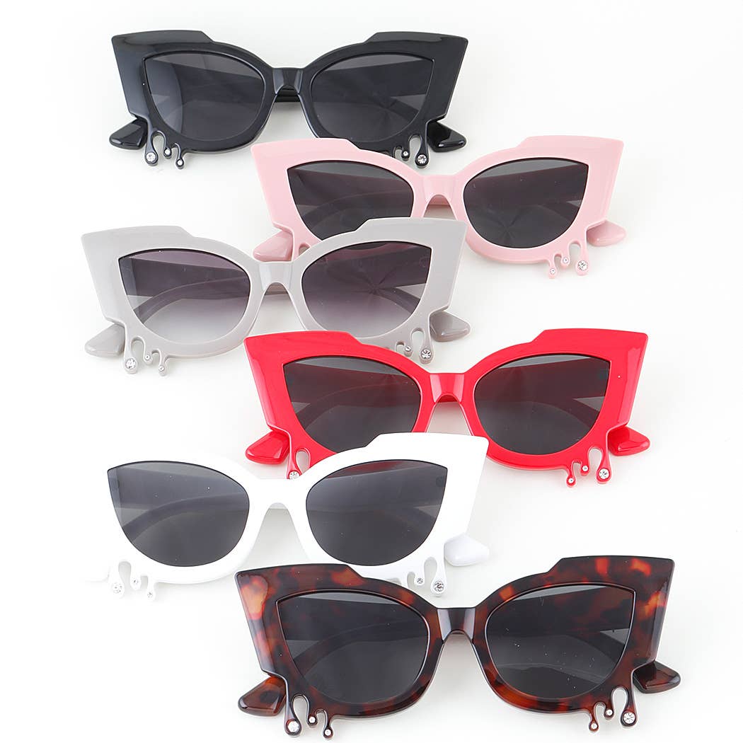 Sharp Cateye Melting Sunglasses