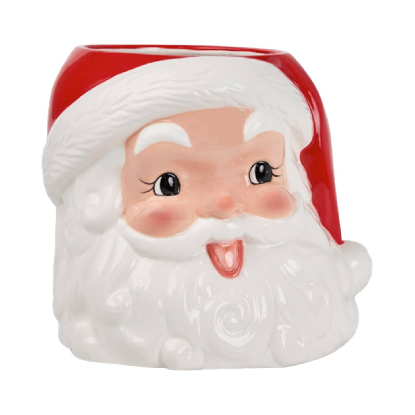 Cheerful Santa Head Pot