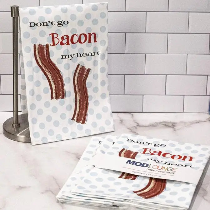 Bacon My Heart Funny Kitchen Tea Towel