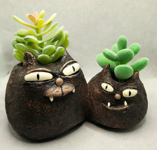 Spooky and Fang Cat Planters by Blob House™