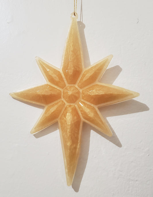 Retro Eight Pointed Star Ornament (gold)
