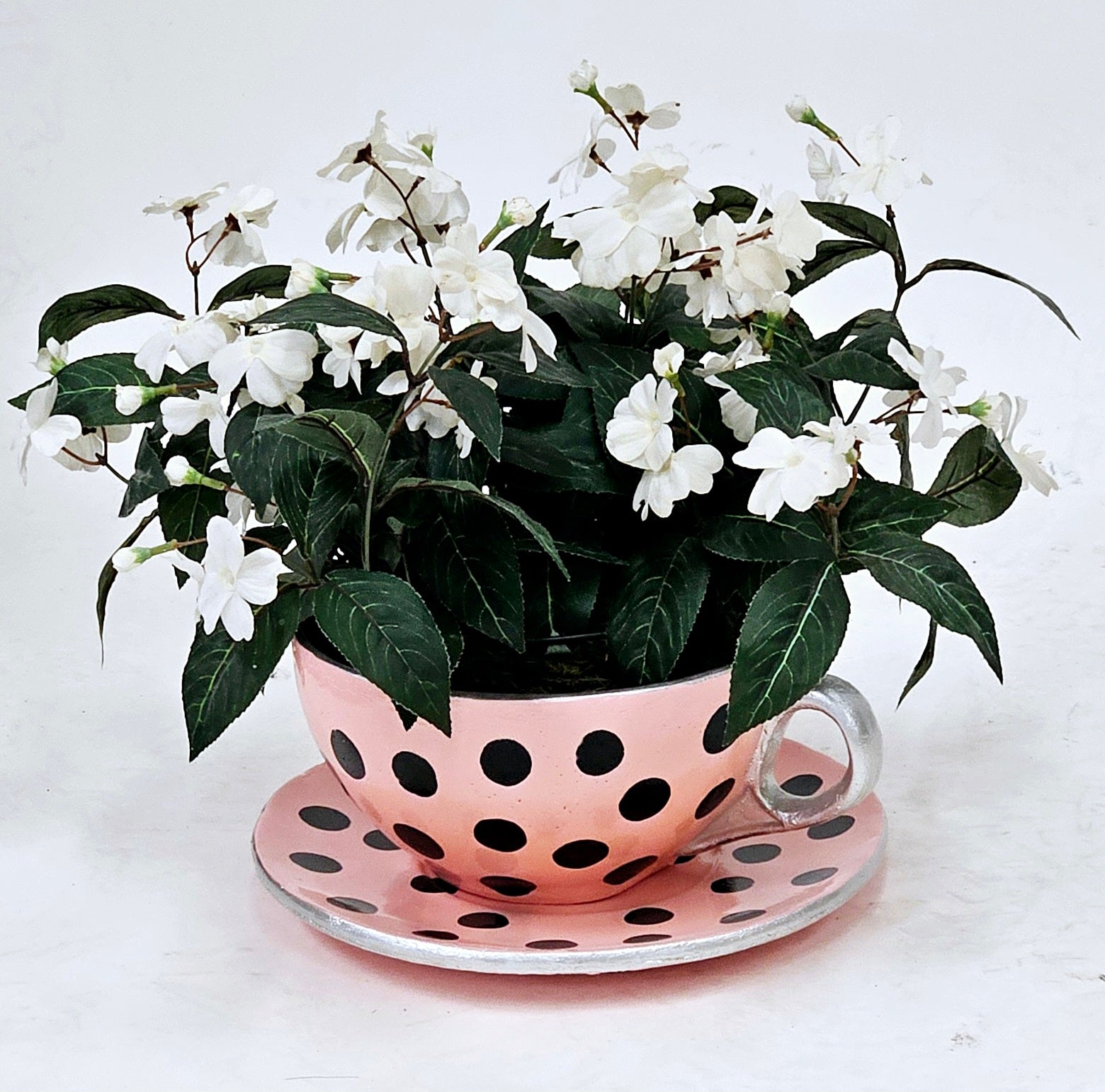teacup planter pot Whimsical Tea Cup w/Saucer Planter. – Toxie's Treasures