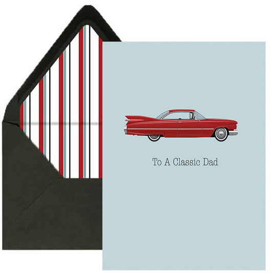 Fathers Day Classic Car Vintage Retro Dad Card