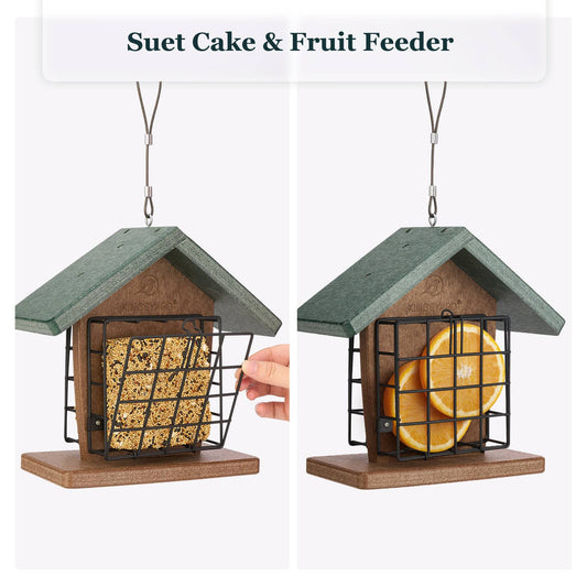 Kingsyard Recycled Plastic Double Suet Feeder for Hanging