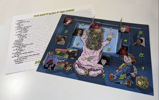 80s Horror Month of Movies Calendar