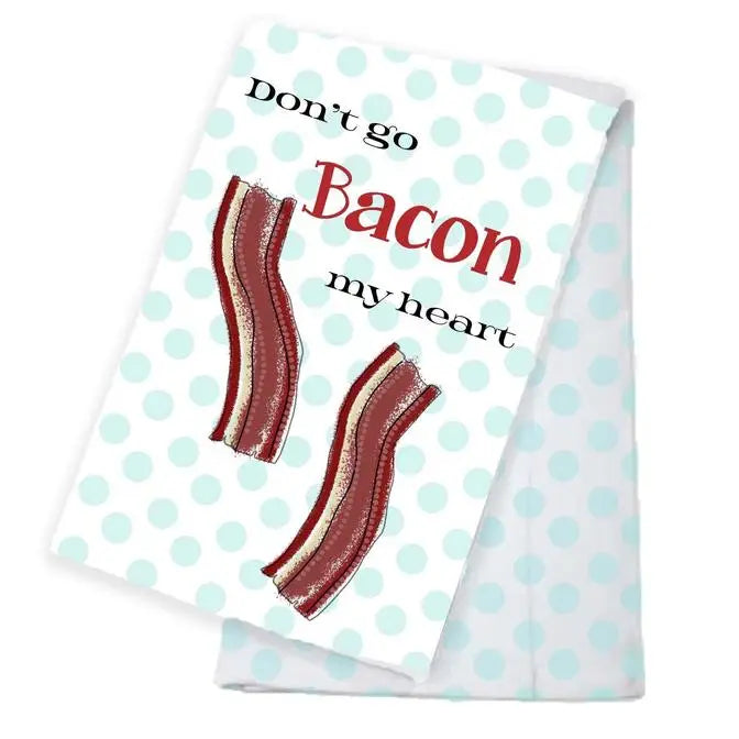 Bacon My Heart Funny Kitchen Tea Towel