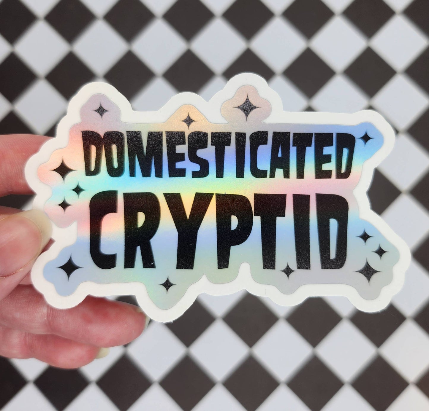 "Domesticated Cryptid" Holographic Sticker
