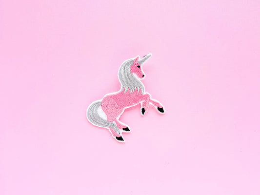 Pink & Silver Unicorn Hair Clip