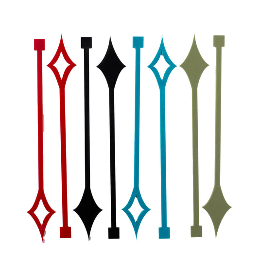 Starlight Diamond Retro Acrylic Swizzle Drink Stirrers