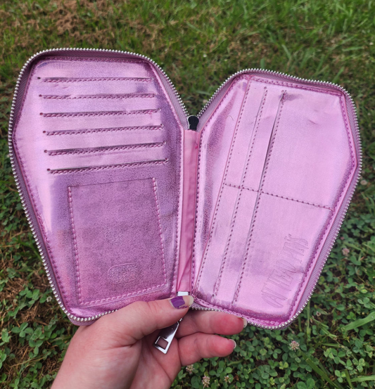 Pink Cupcake Slime Glitter Coffin Bag Drip Wallet Clutch