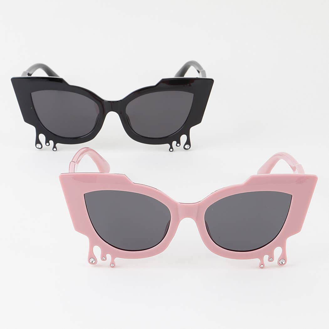 Sharp Cateye Melting Sunglasses
