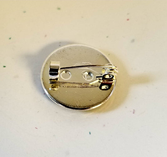 Orange Cat's Eye Lapel Pin