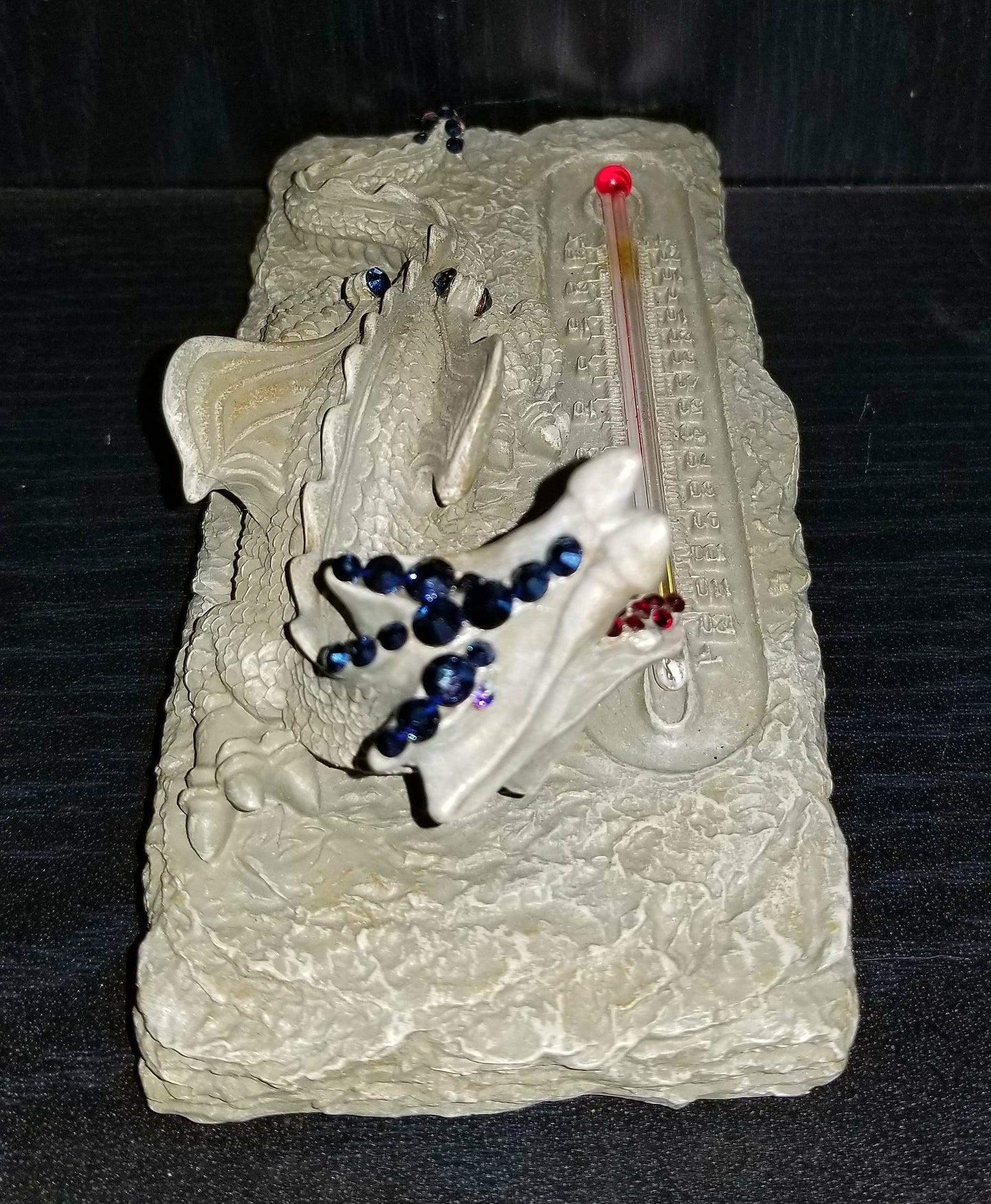 Bedazzled Dragon Thermometer (blue)