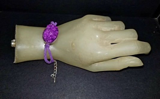 Purple Druzy Bracelet