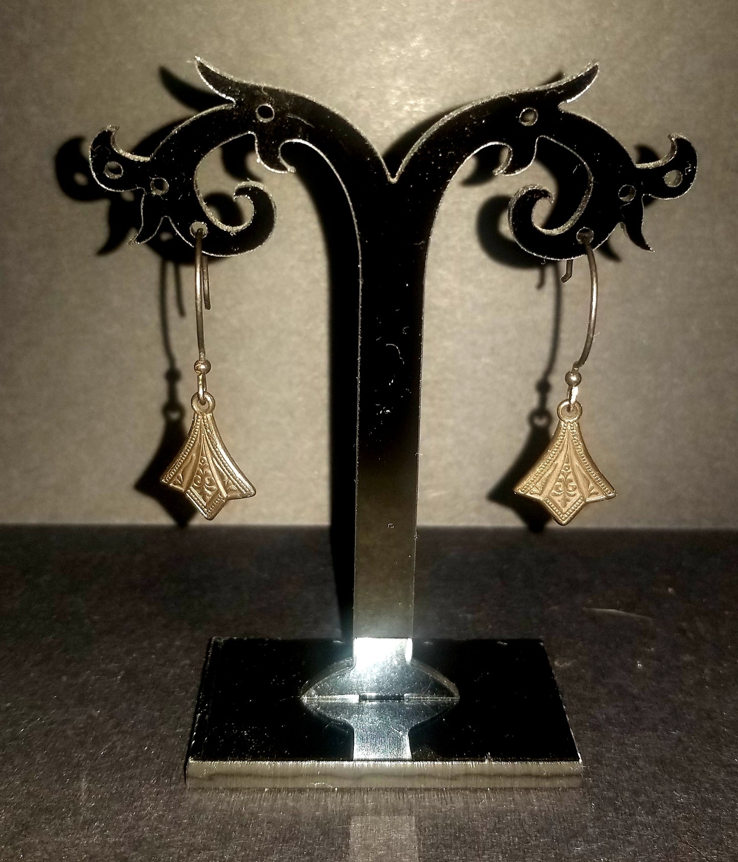 Vintage Filigree Fish-hook Earrings