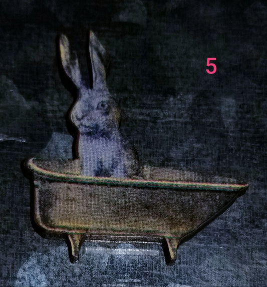 Bunnies in Bathtubs Magnets
