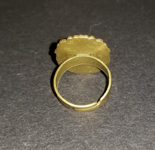 Belle Jet Cabochon Ring
