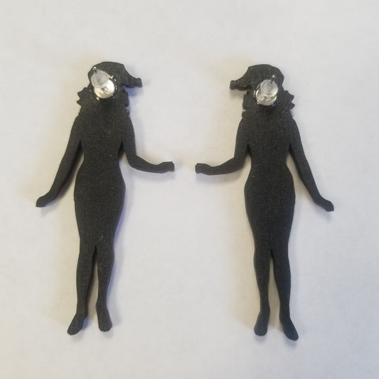 Santa Girl Earrings - Green