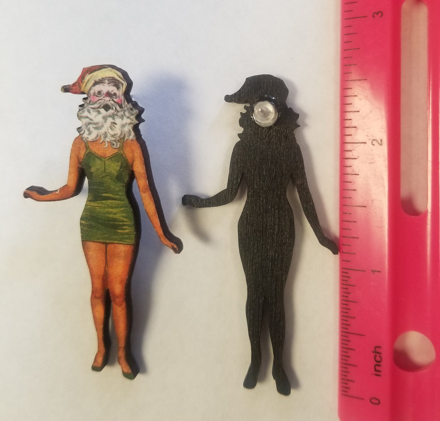 Santa Girl Earrings - Green