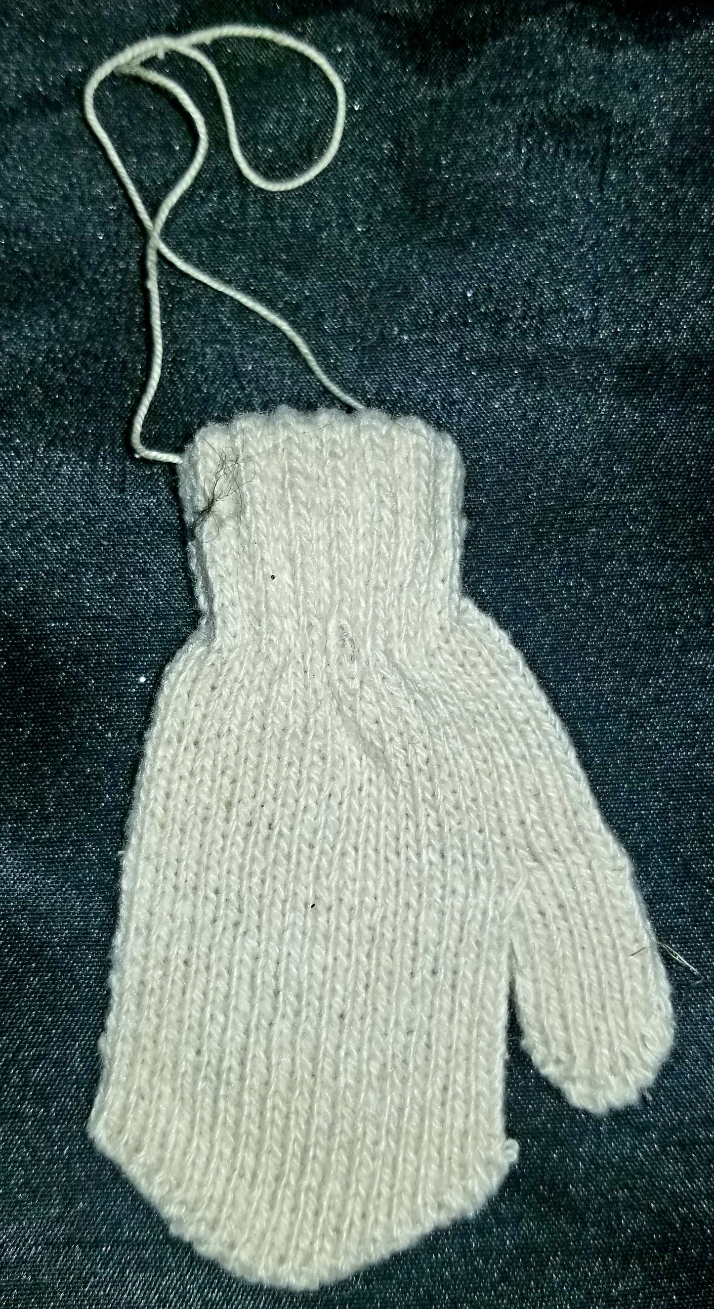 White Snowflake Mitten Ornament