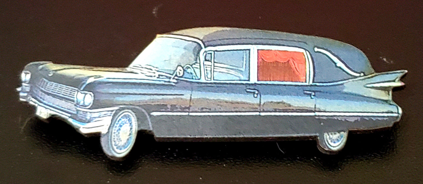 Hearse Wood Brooch Pin