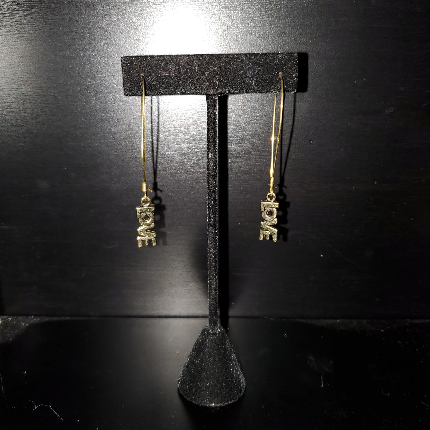 Love Raw Brass Earrings