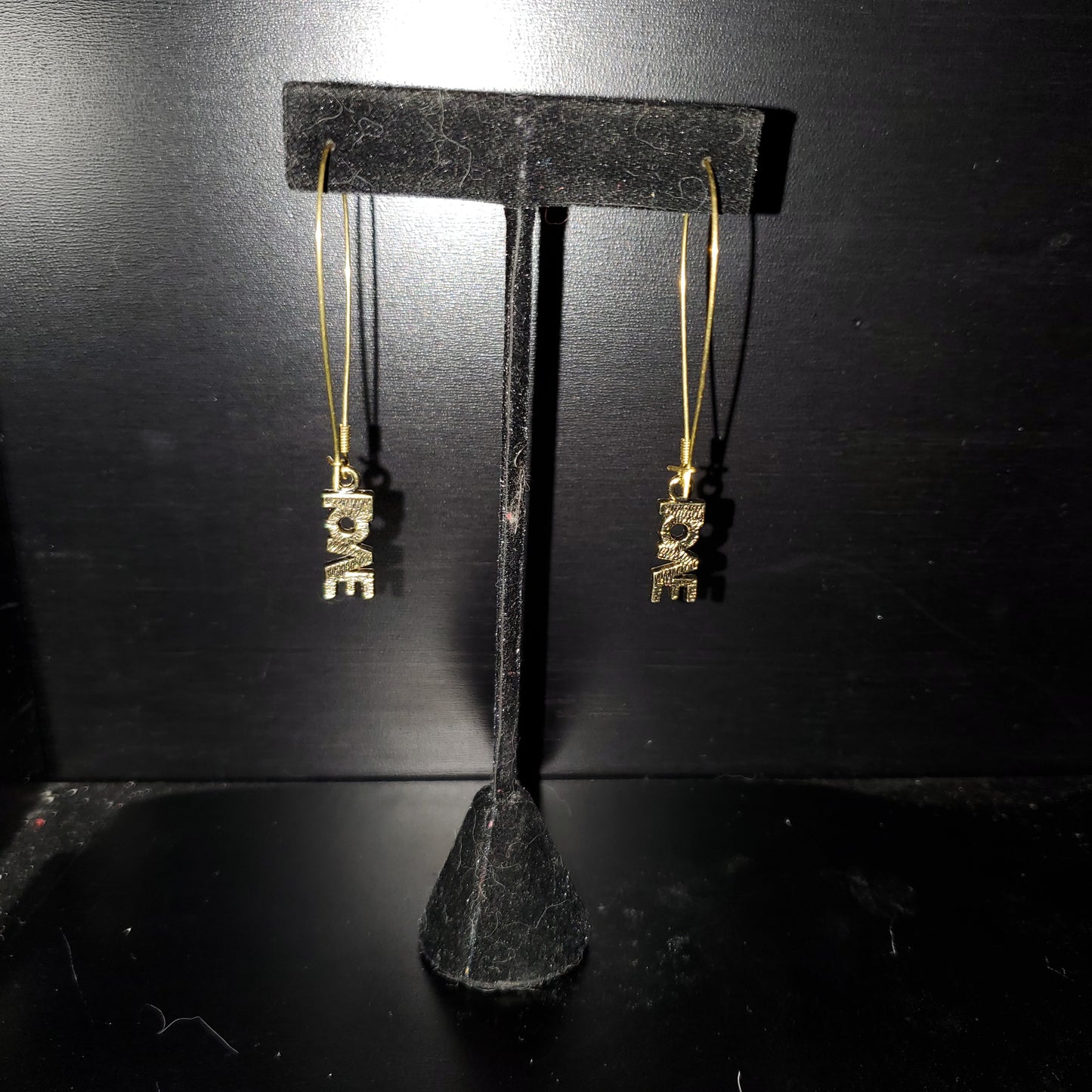 Love Raw Brass Earrings