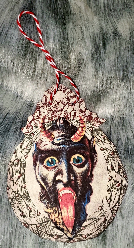 Vintage Krampus paper Ornaments
