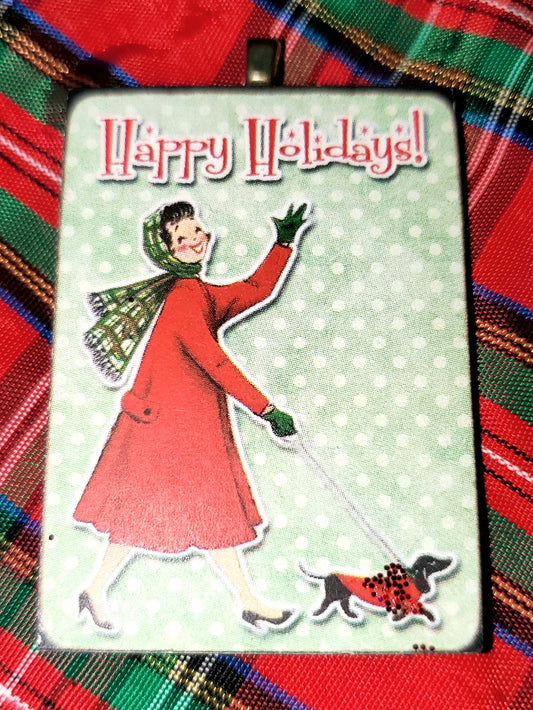 Retro Holiday Lady Ornaments