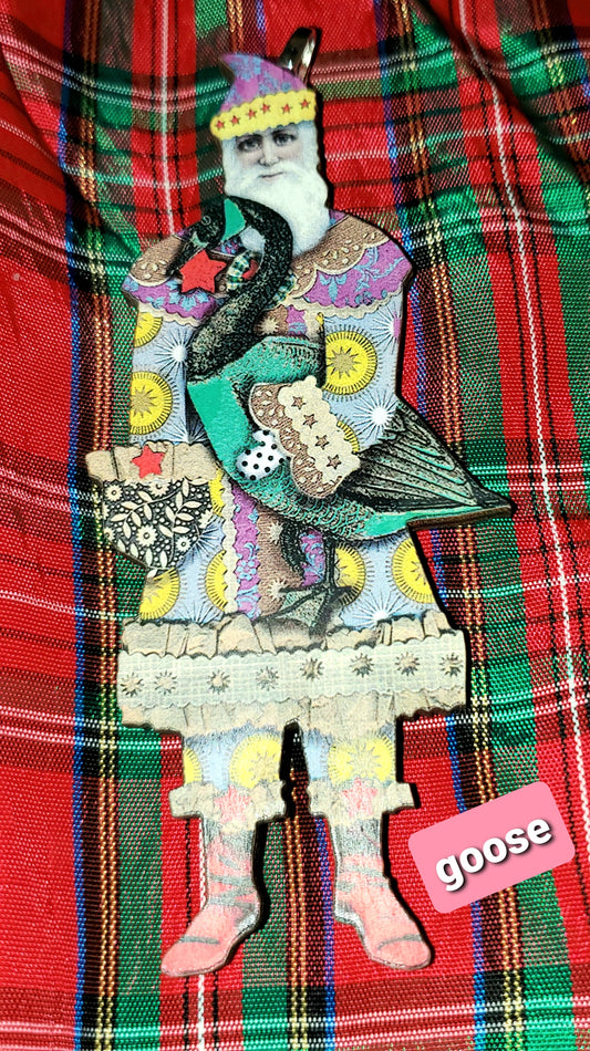 Folk Art Santa Ornaments