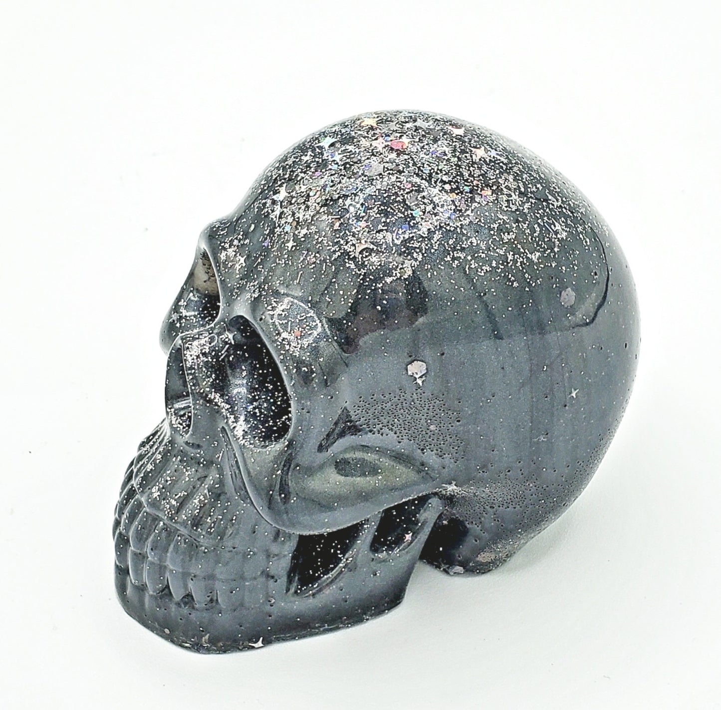 Midnight Glitz Skull Figurine