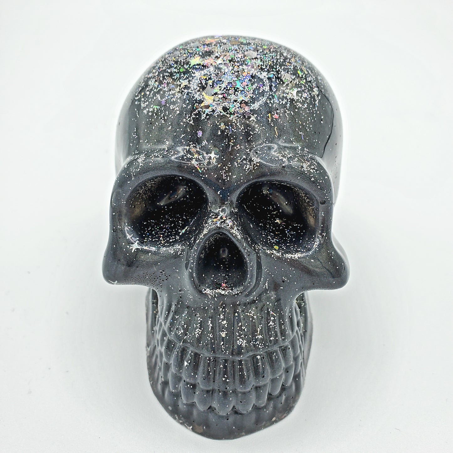 Midnight Glitz Skull Figurine