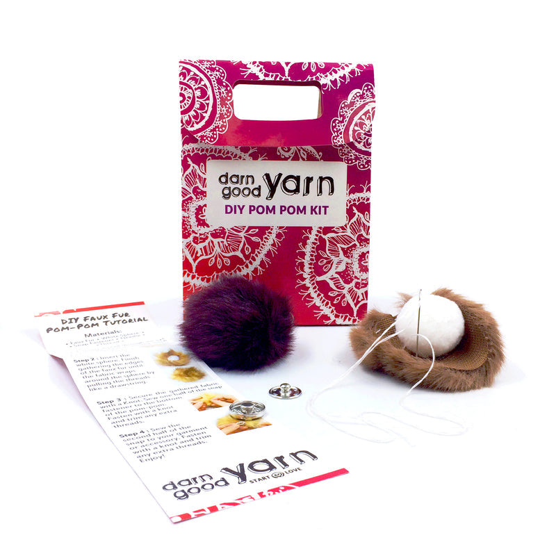 DYI Faux Fur Pom Pom Kit - Main Image