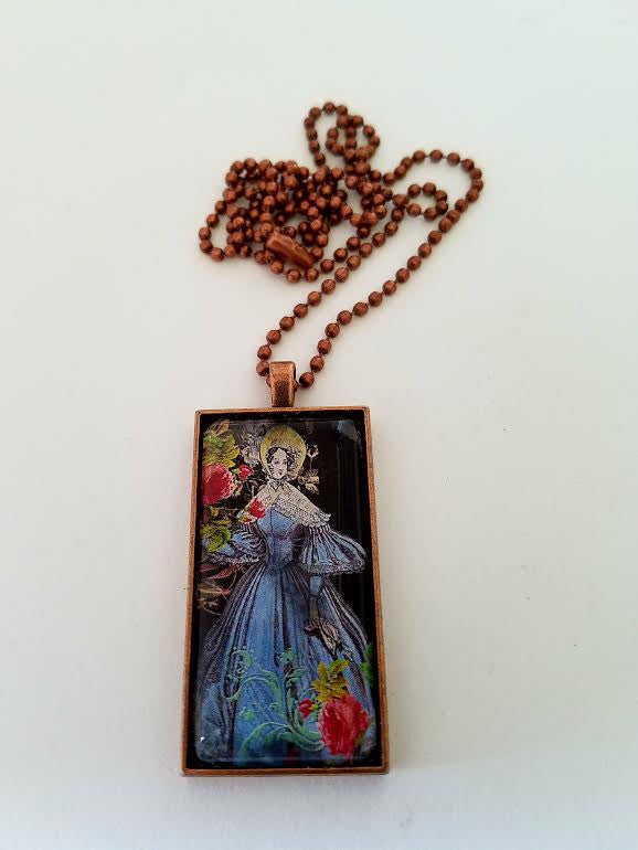 Blue Belle Cabochon Necklace