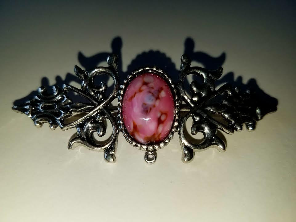 Pink Marble Brooch