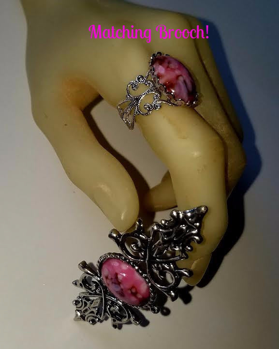Pink Marble Ring