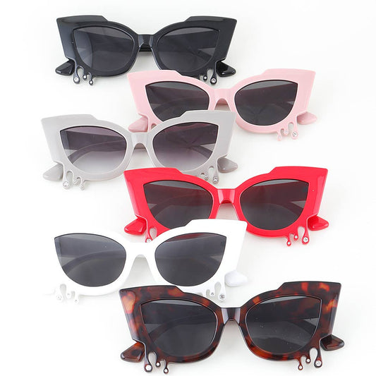 Sharp Cateye Melting Sunglasses