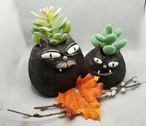 Spooky and Fang Cat Planters by Blob House™