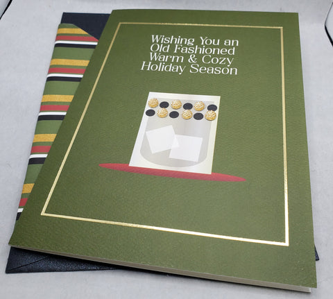 Old Fashioned Holiday Bling Holiday Greeting Card