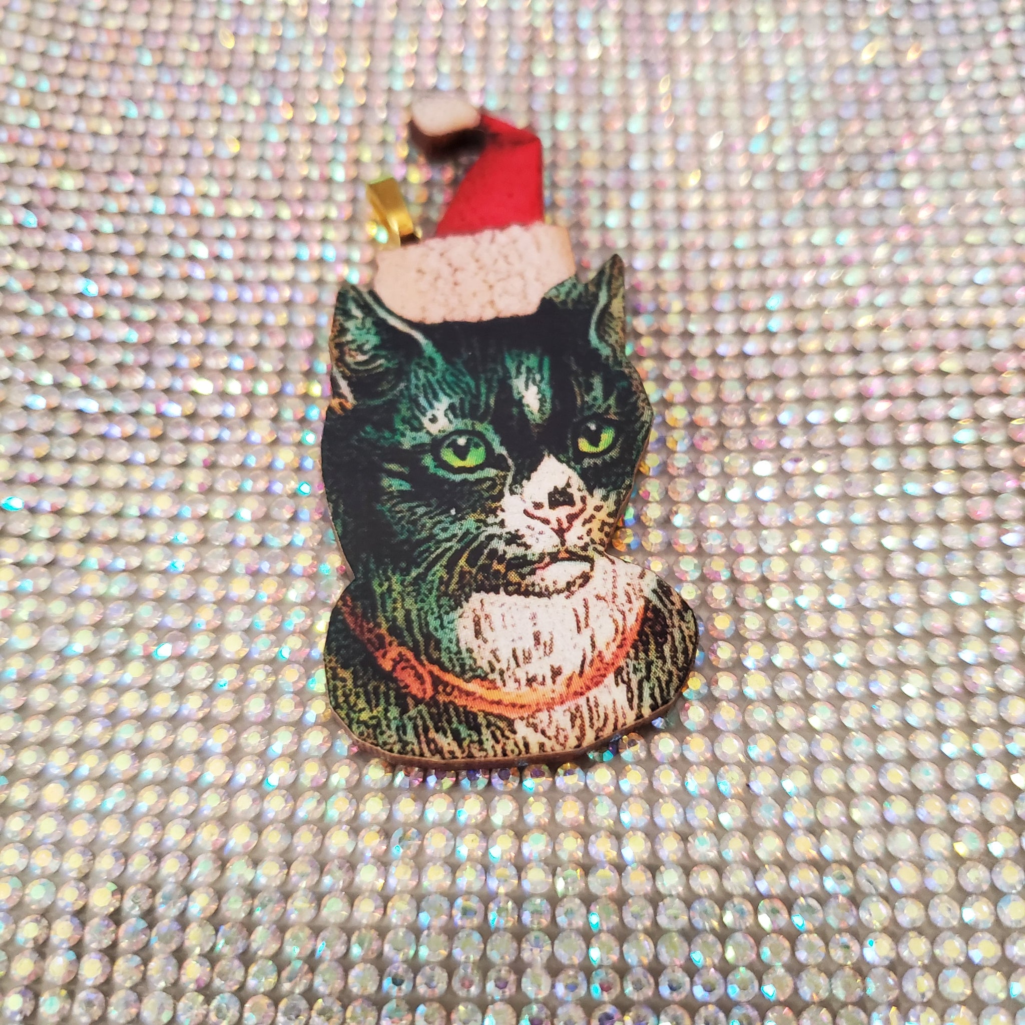 Christmas Kitty Ornament #7
