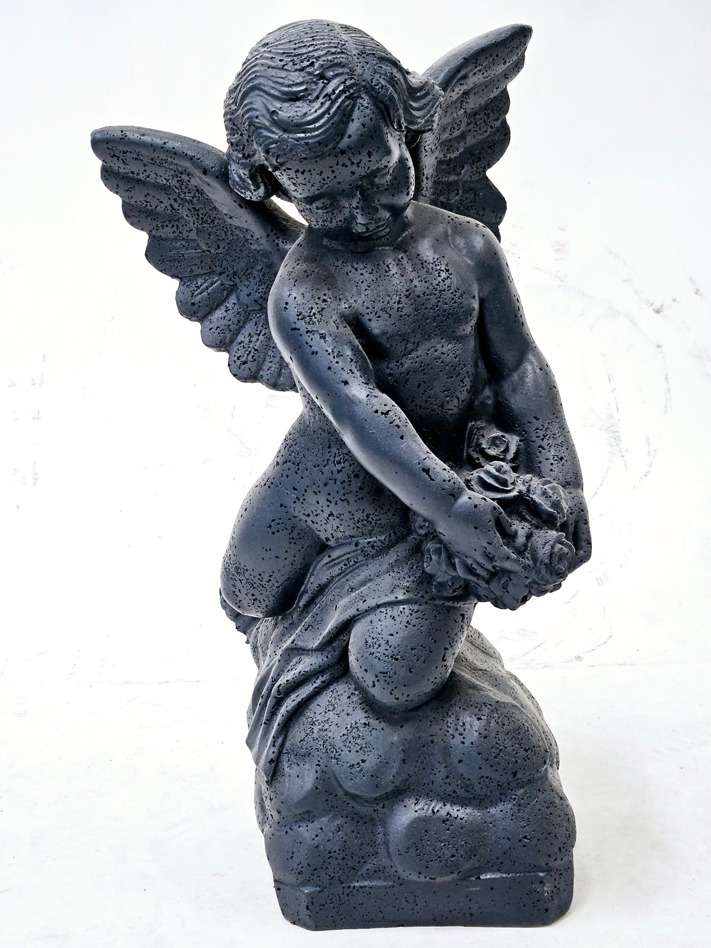 Rose Giver Cherub Statue