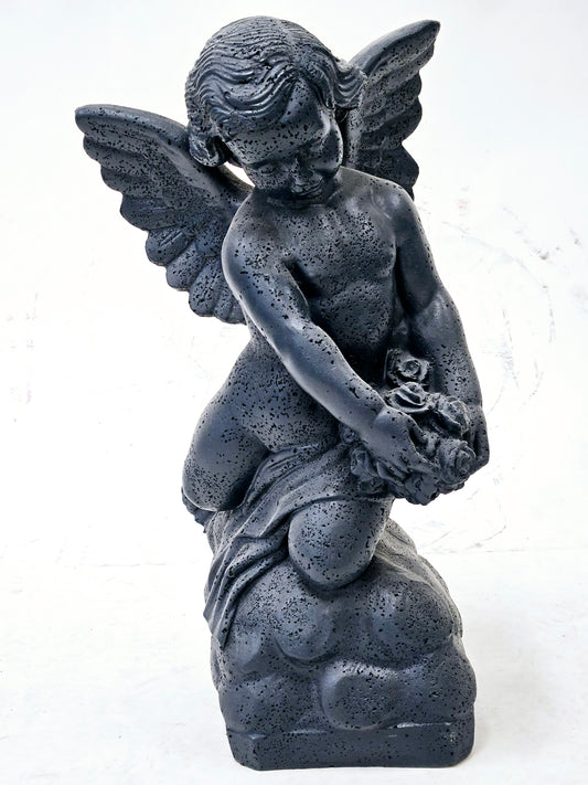 Rose Giver Cherub Statue