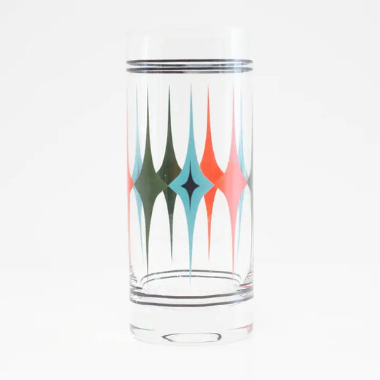Starlight Diamond Rows Vintage Highball Tall Cocktail Glass
