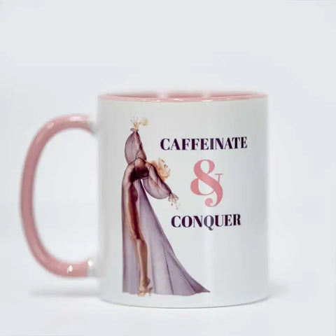 Caffeinate and Conquer Pinup Girl Coffee Mug
