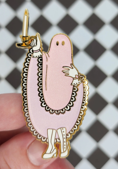 Victorian Ghost Inspired Enamel Pin