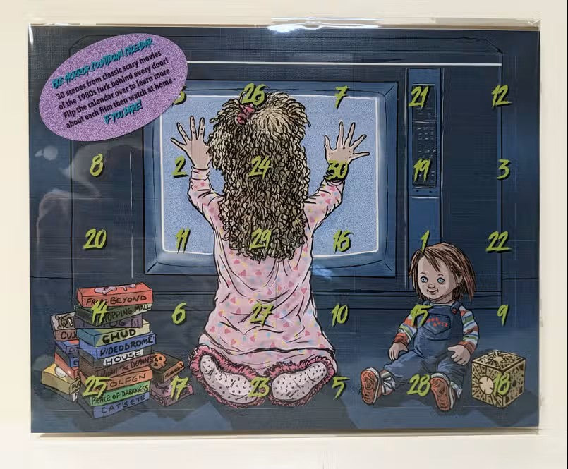 80s Horror Month of Movies Calendar