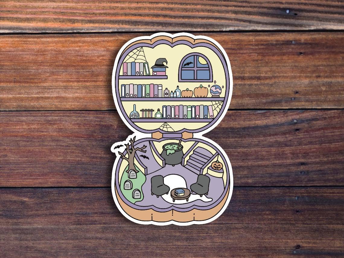 Spooky Pocket Library Sticker