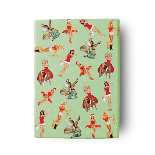 Vintage Pinup Holiday Gift Wrap