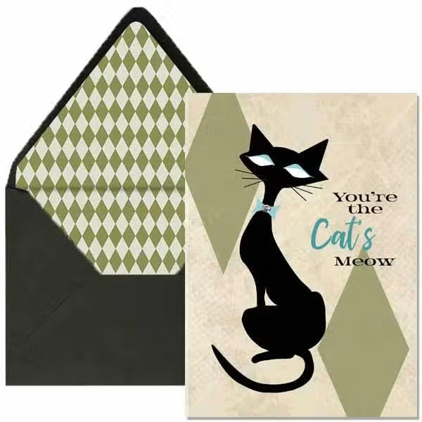 Cat's Meow Greeting Card